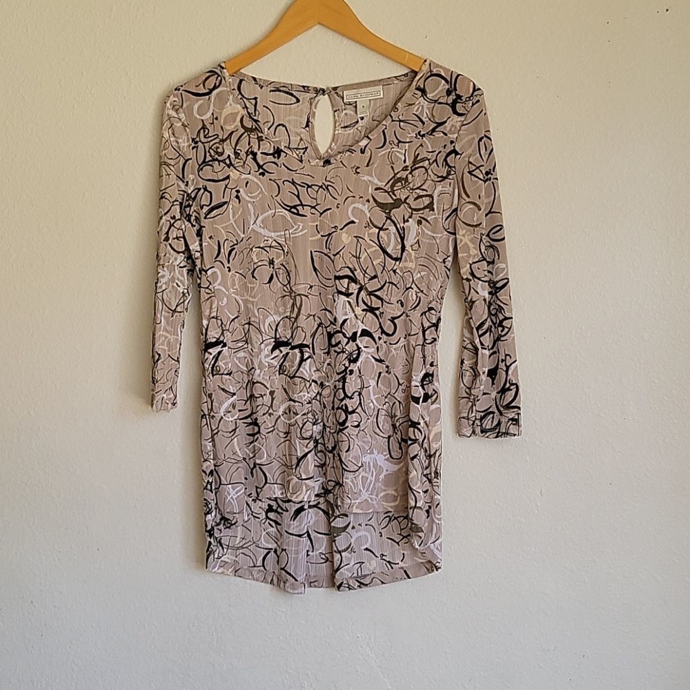 DANA BUCHMAN blause vneck 3/4 sleeves